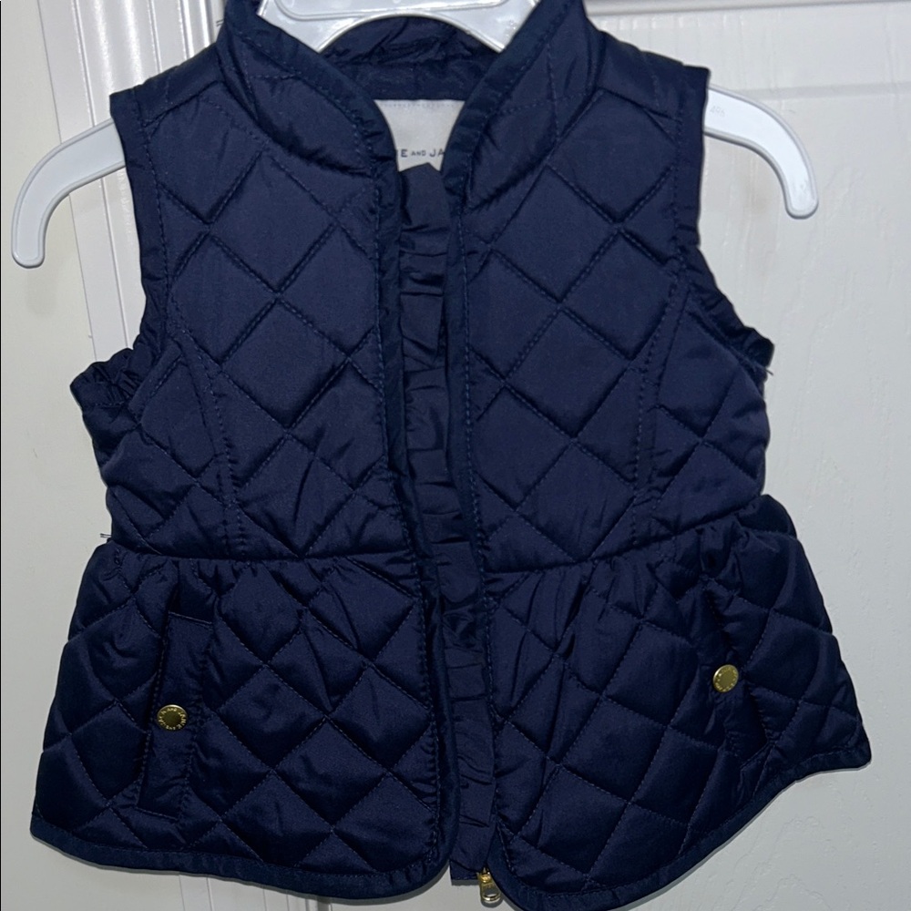 Janie & Jack Navy Quilted Vest